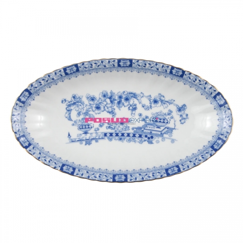 Блюдо овальное, 24 см, Dorothea China Blau	